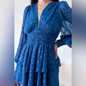Revolve Yumi Kim Yolanda Dress Starry Sky Jewel Teal Blue Green Small Worn Once